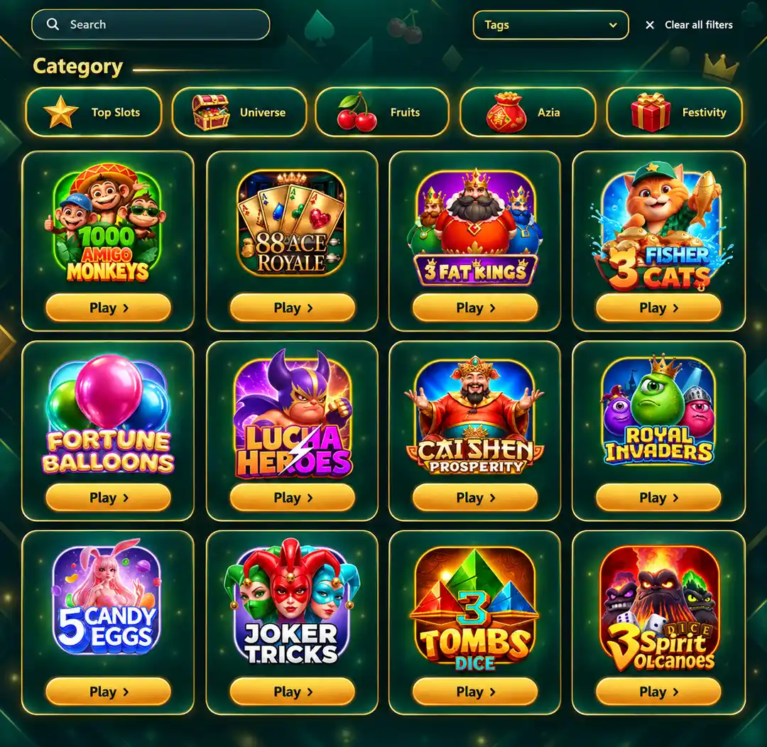Slots Amigo Casino games selection